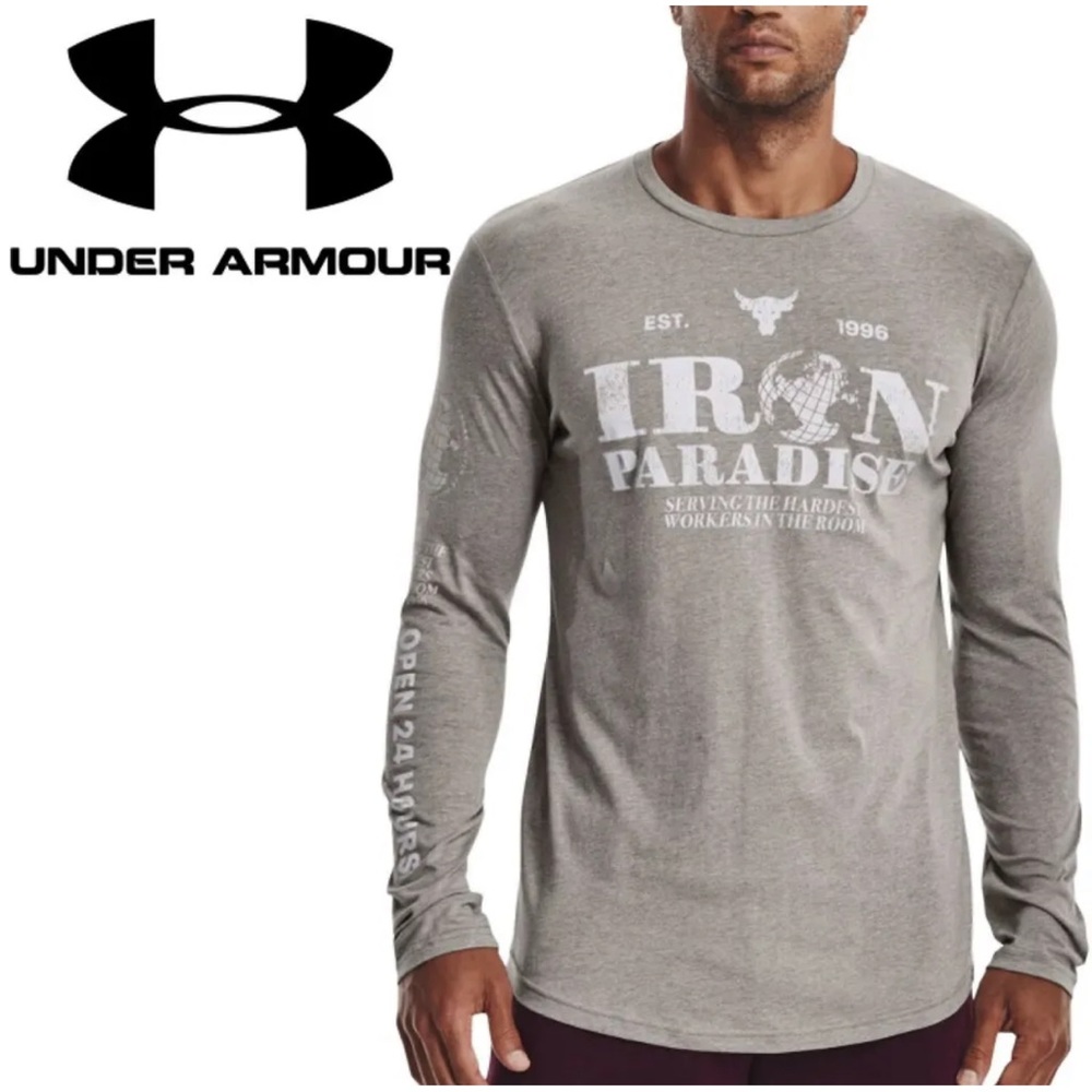 NWT Men’s Under Armour Project Rock Iron Paradise Long Sleeve T-Shirt